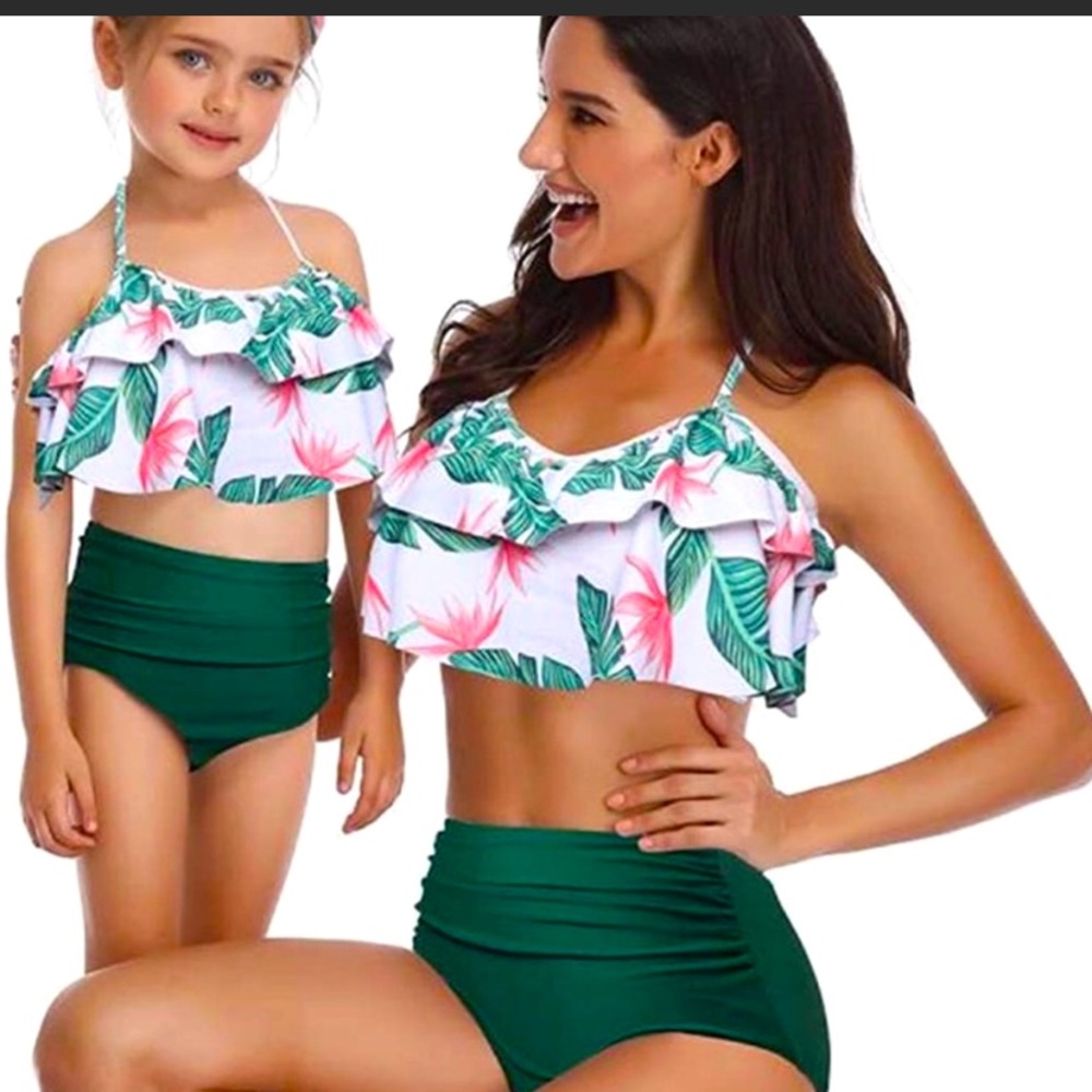 Mommy snd me floral bikini set